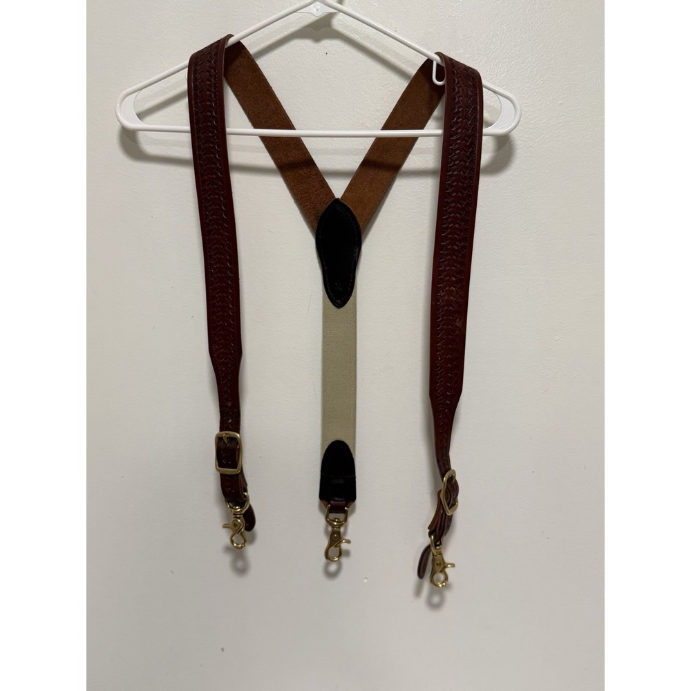 Western Snap Hook Suspenders Adjustable Brace Size XL
